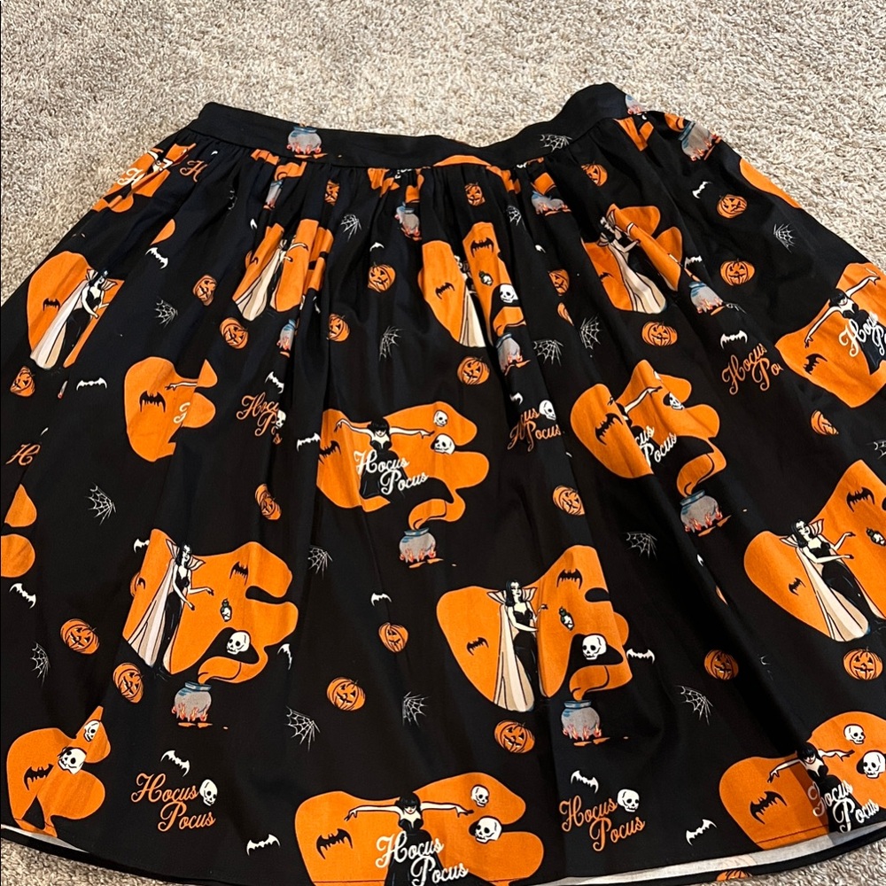 Halloween Themed Black and Orange Skirt